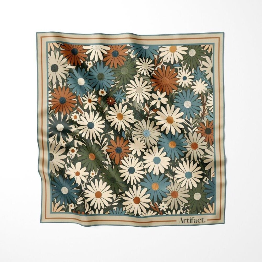 Artifact Petal Square Silk Scarf